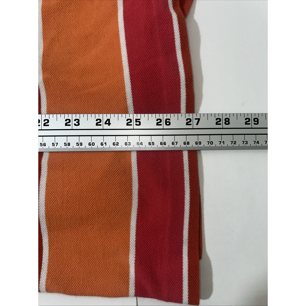 Lacoste Mens Short Sleeve Multicolor Striped  Polo Shirt Sz 7, Large Cotton Peru - Picture 6 of 6